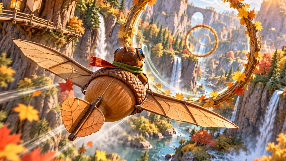 Acorn Flight — concept illustration