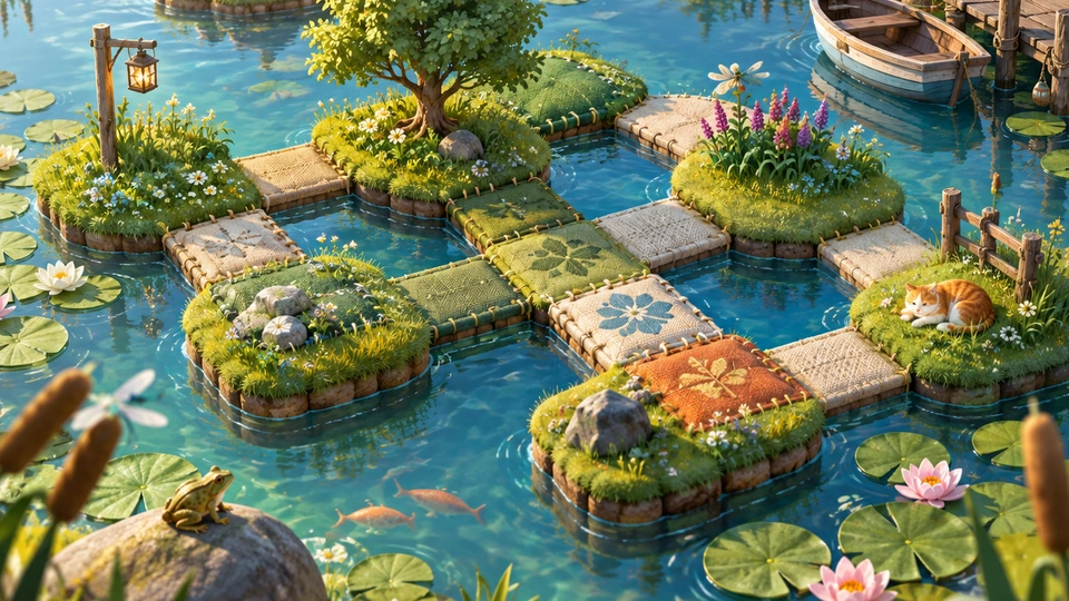 Patchwork Pond — illustrated game cover