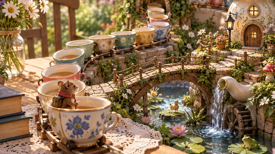 Teacup Tracks — concept illustration